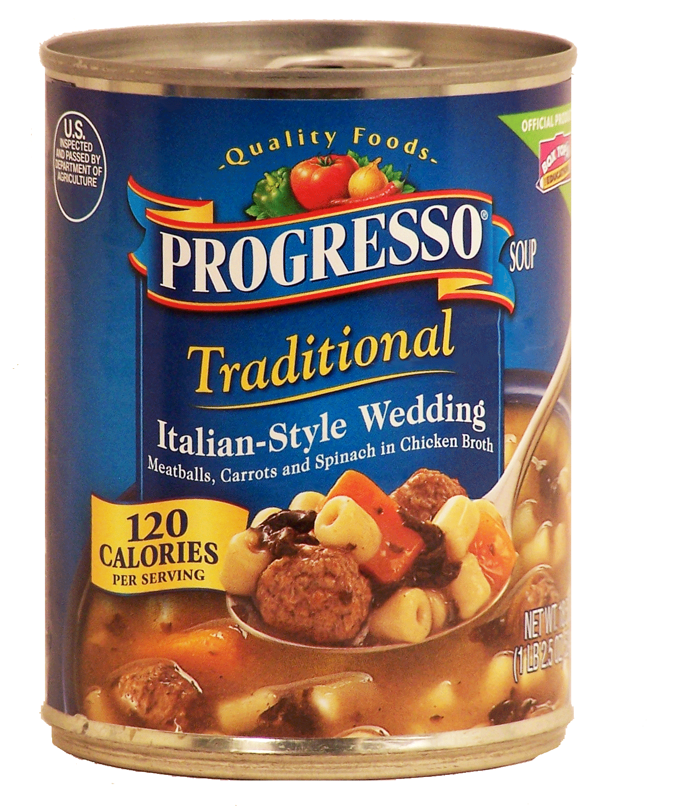 Progresso Traditional italian-style wedding, meatballs, carrots and spinach in chicken broth ready to serve soup Full-Size Picture